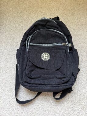 Black Everyday Mini Backpack with Front Pocket